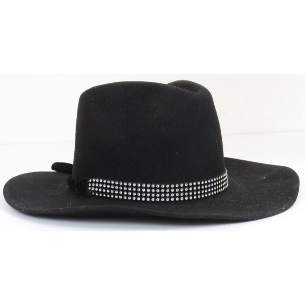 Vintage 80s Miss Bierner Michael Howard 100% Wool Rhinestone Band Ladies Hat U.S